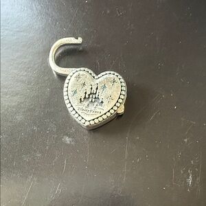 Disney Pandora Silver Heart Lock Charm